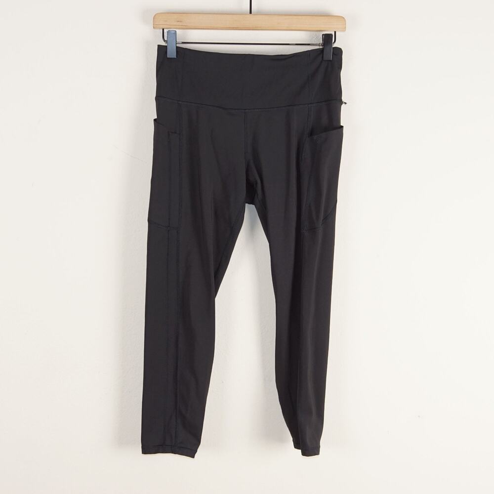 Athleta Ultimate Stash II 7/8 Tight Black Leggings Womens Sz M